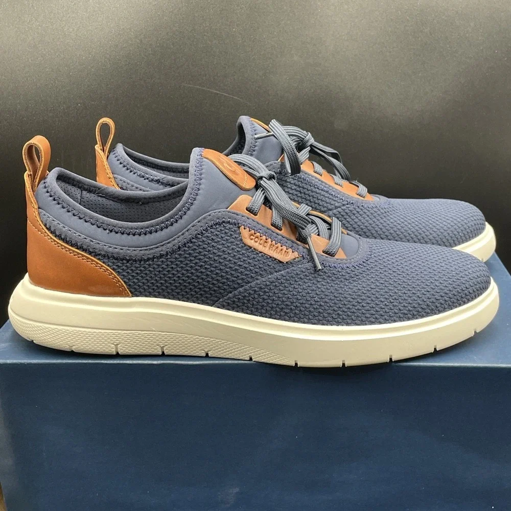 Cole Haan Grand+ Versiq Mens Size 9.5 Athletic Sneakers Navy Blue Shoes C43837